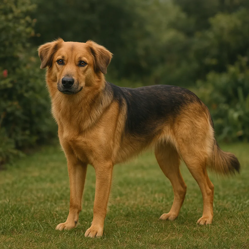 Illustration générée d’un chien de type croisé, pour un article général sur les croisements.